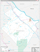 Ste. Genevieve Wall Map Premium Style